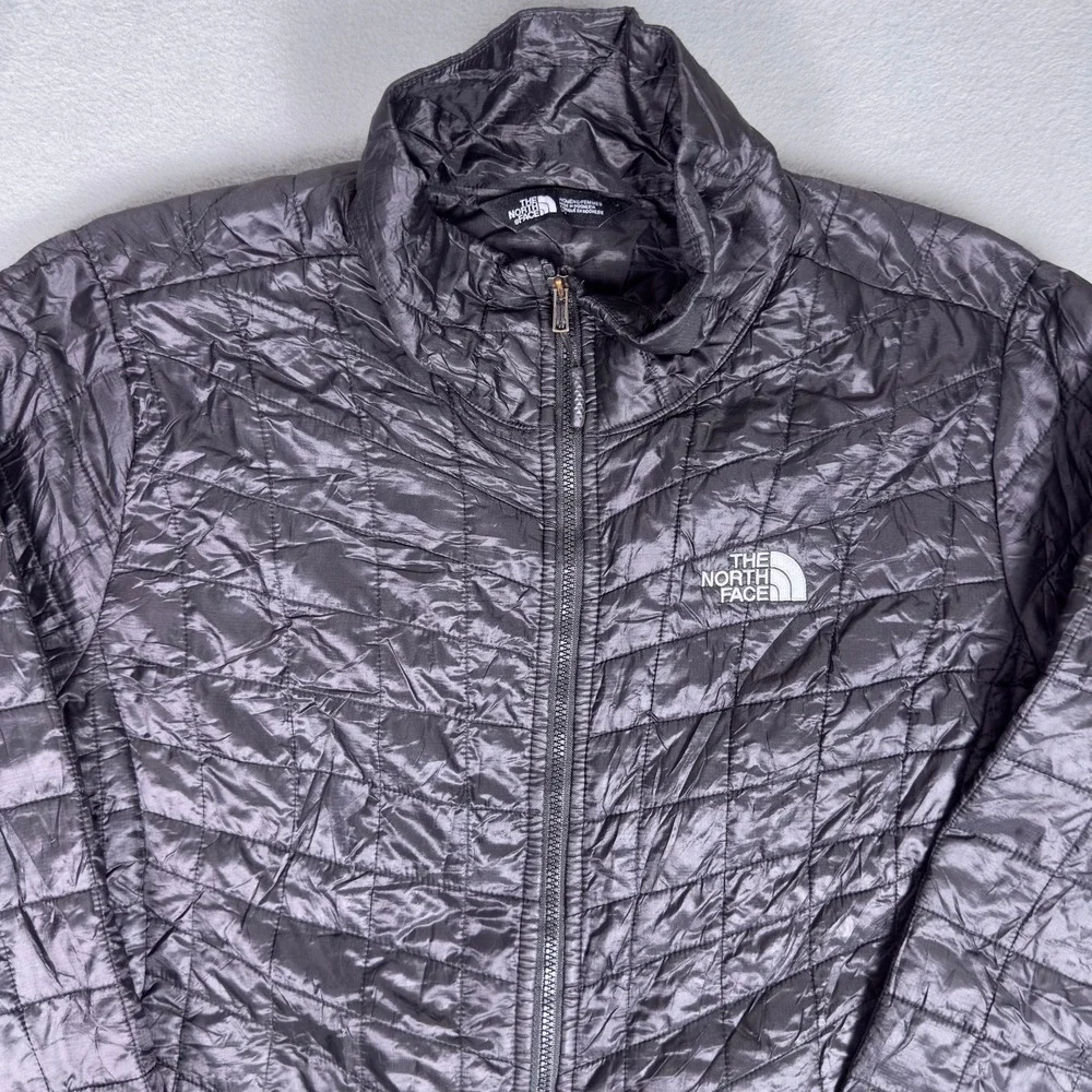 The North Face ThermoBall Eco Puffer Jacket Womens L Black Full Zip Quilted - Picture 3 of 6
